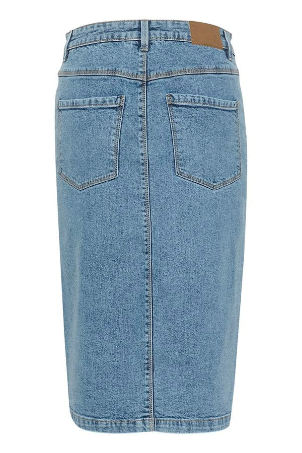 Kaffe Barbeth denim skirt light blue