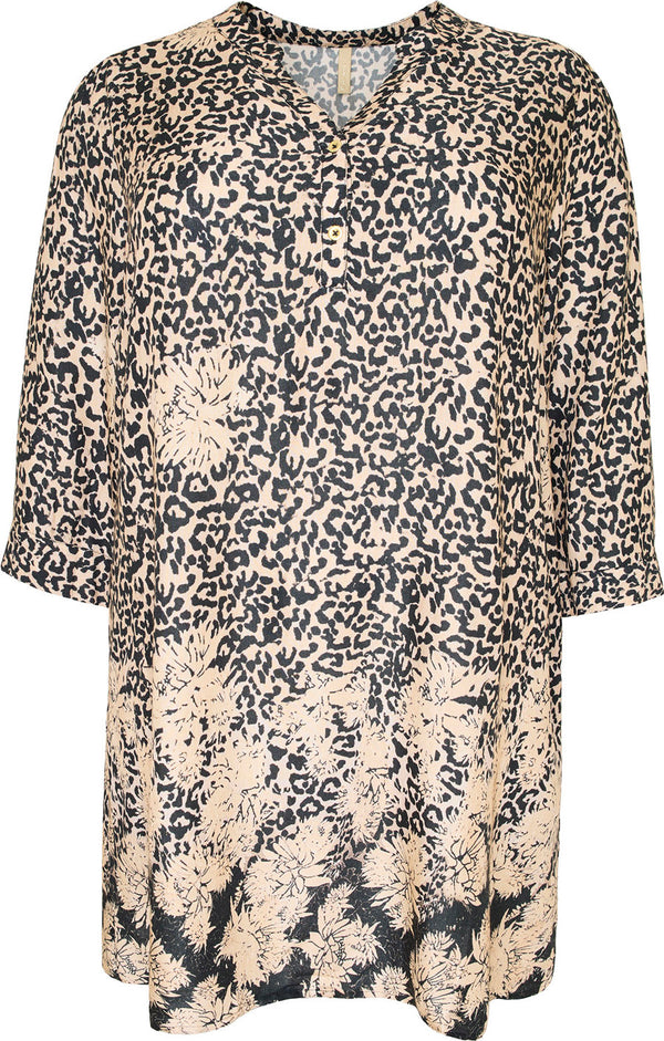 Cassiopeia Alinna tunic leo mix sand black