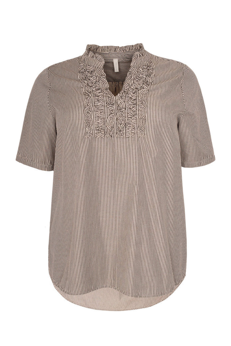 Cassiopeia Damimmi blouse sand brown stripe