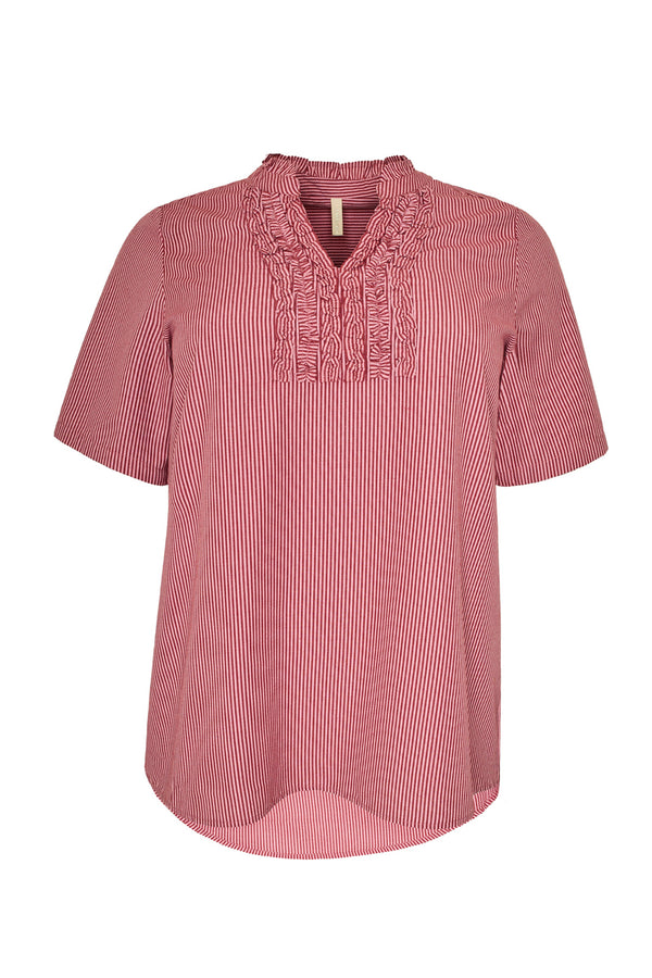 Casiopeia Damimmi blouse rose bordeaux stripe