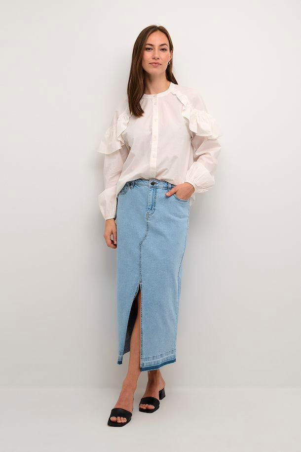 Culture  Ami long denim skirt light blue