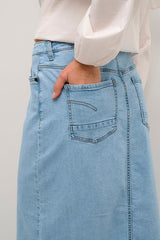 Culture  Ami long denim skirt light blue