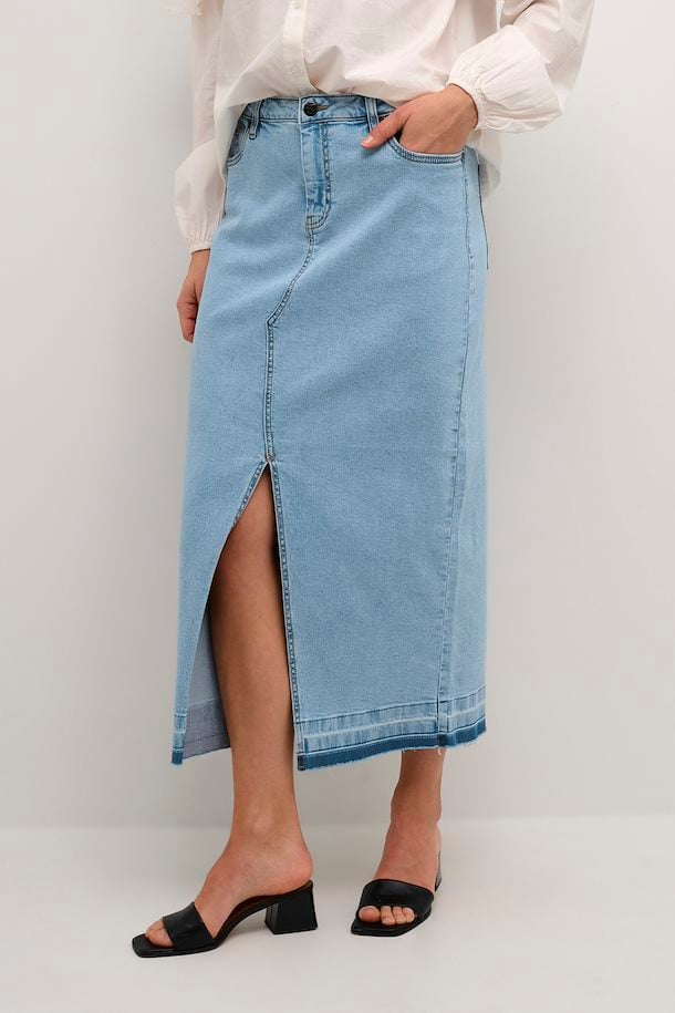 Culture  Ami long denim skirt light blue