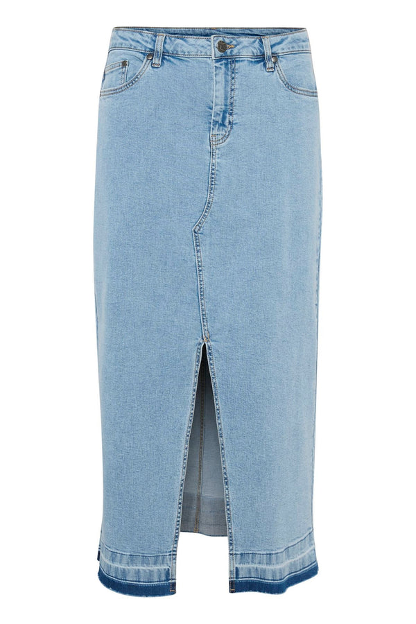 Culture  Ami long denim skirt light blue