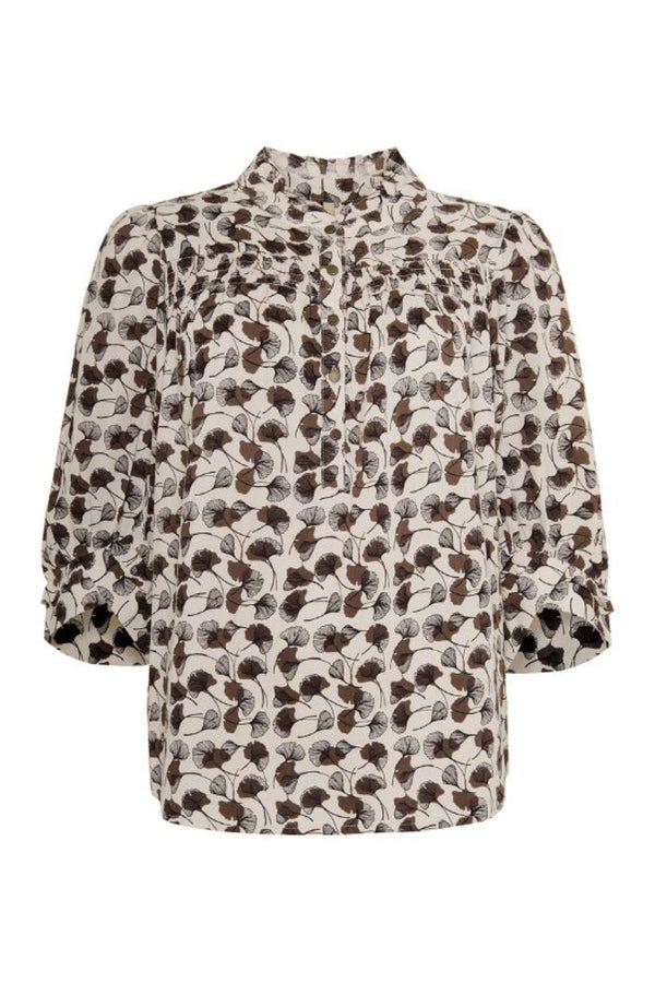 Ofelia Hilla blouse offwhite brown