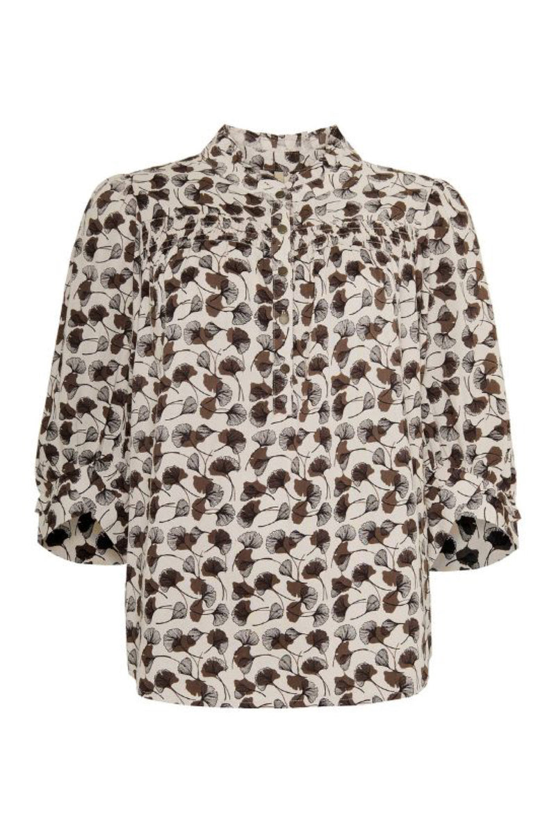 Ofelia Hilla blouse offwhite brown