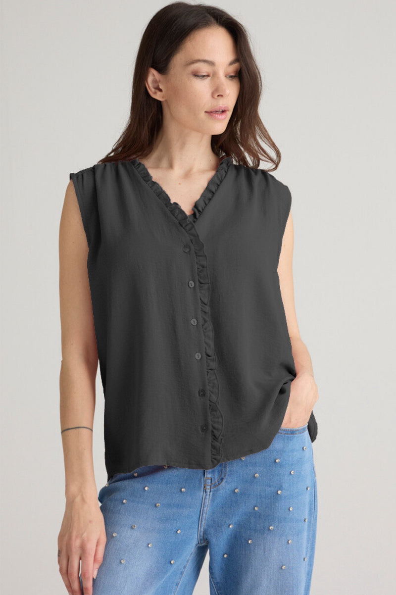 Allweek Holy frill top black