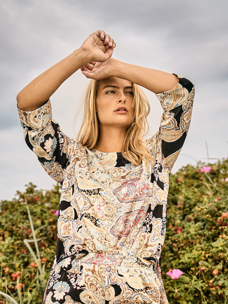 Zoey Lena  blouse black print