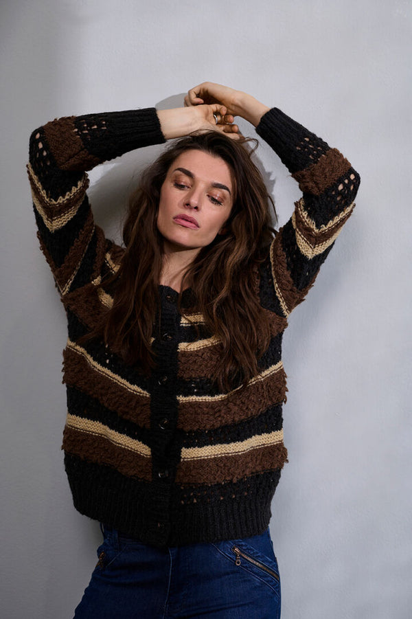 Pulz Jackie Cardigan Brun
