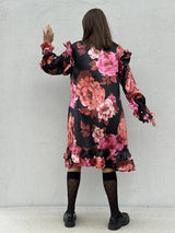 Gaspar Jacqueline Flower Dress Black
