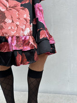 Gaspar Jacqueline Flower Dress Black