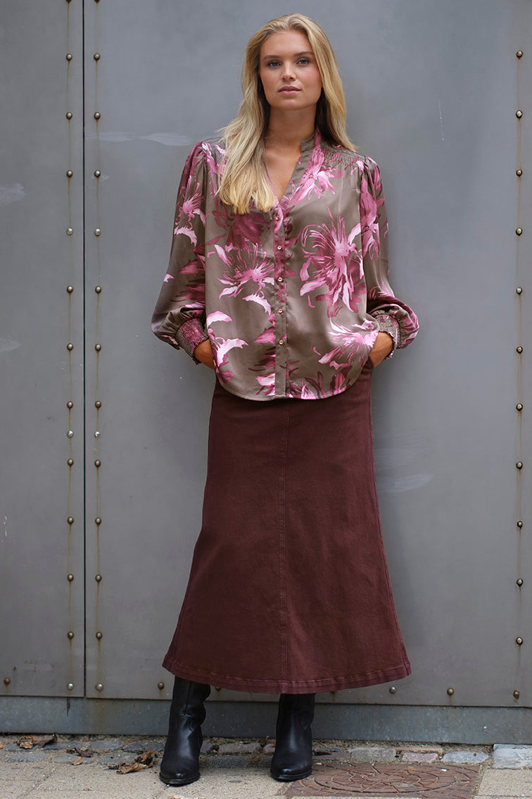 Prepair Charlotte Blouse Green Brown