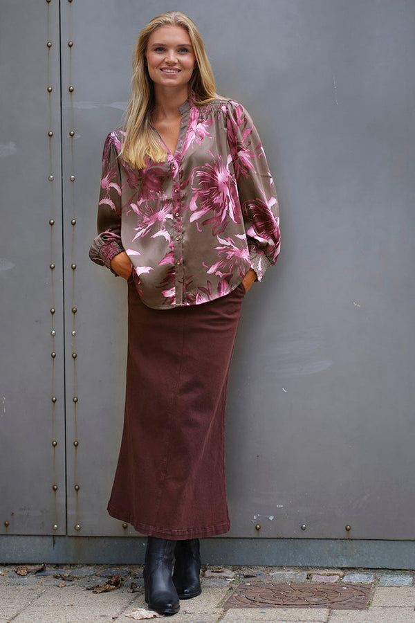 Prepair Charlotte Blouse Green Brown