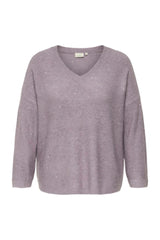 Only Carmakoma Arizona sequins v-neck pullover rose