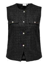 Only Carmakoma Shona life boucle waistcoat black
