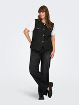Only Carmakoma Shona life boucle waistcoat black