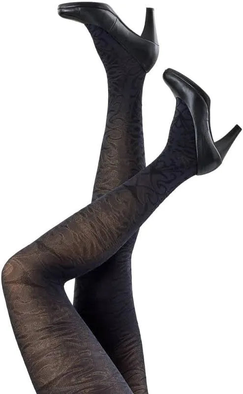 Festival Hitzi 100 den microfiber strømpebukser m abstrakt mønster black