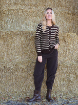 Black Colour Memphis Barrel cord pants coffee