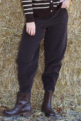 Black Colour Memphis Barrel cord pants coffee