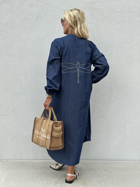 Gaspar Luna denim dress blue