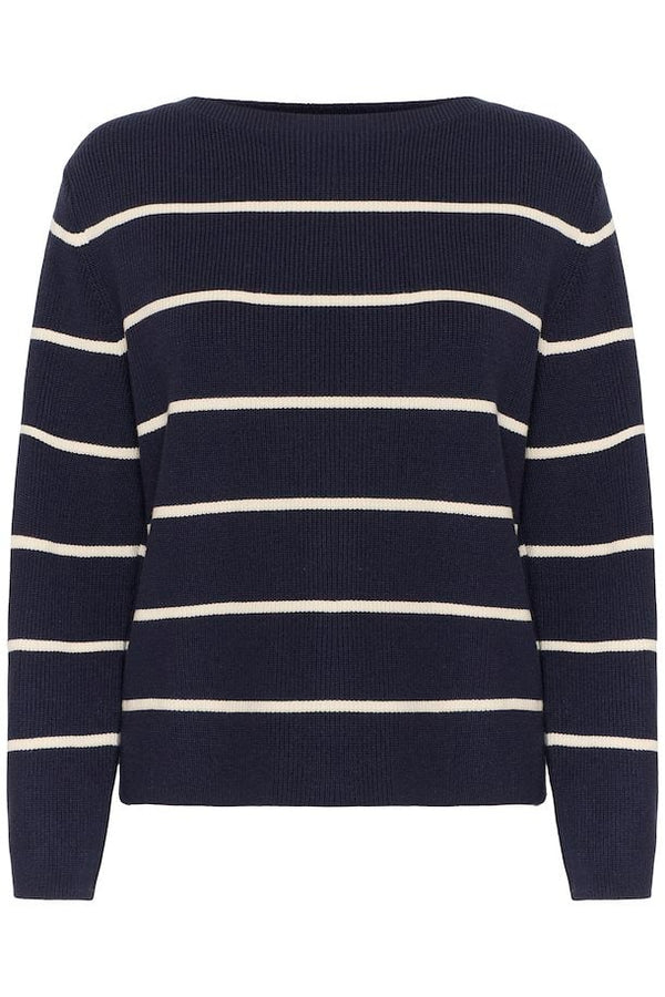Ichi Boston knit navy blue