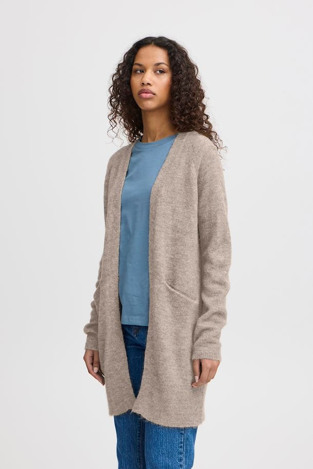 Ichi Kamara cardigan sand/brown melange