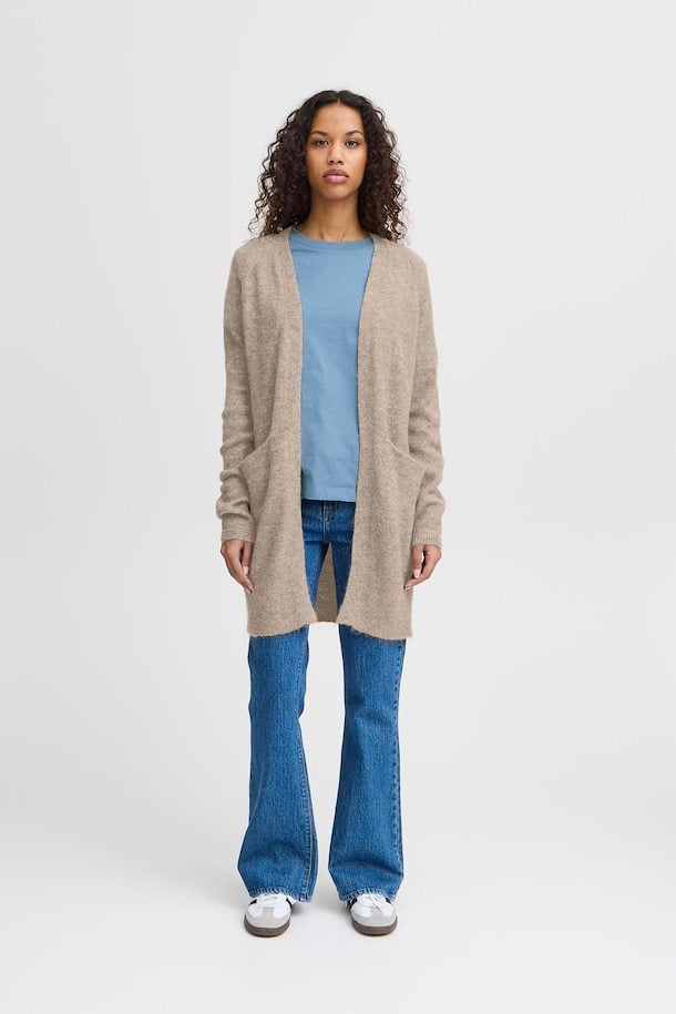 Ichi Kamara cardigan sand/brown melange