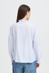 Pulz Audrey blouse cloud dancer stripe