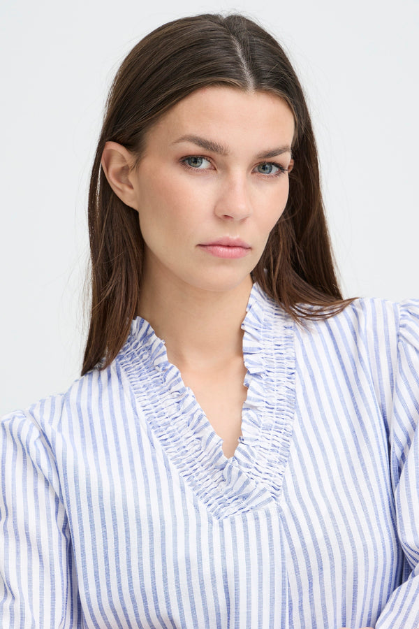 Pulz Audrey blouse cloud dancer stripe