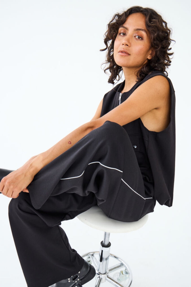 Ichi Kate Pip Pant Wide Black
