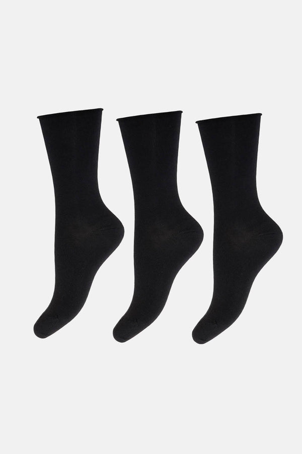 Decoy bambus-viskose socks black, pakke med 3 par