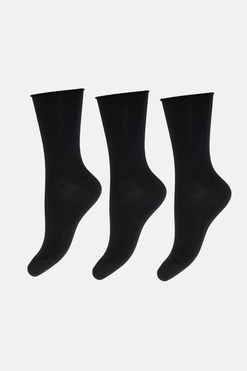 Decoy bambus-viskose socks black, pakke med 3 par