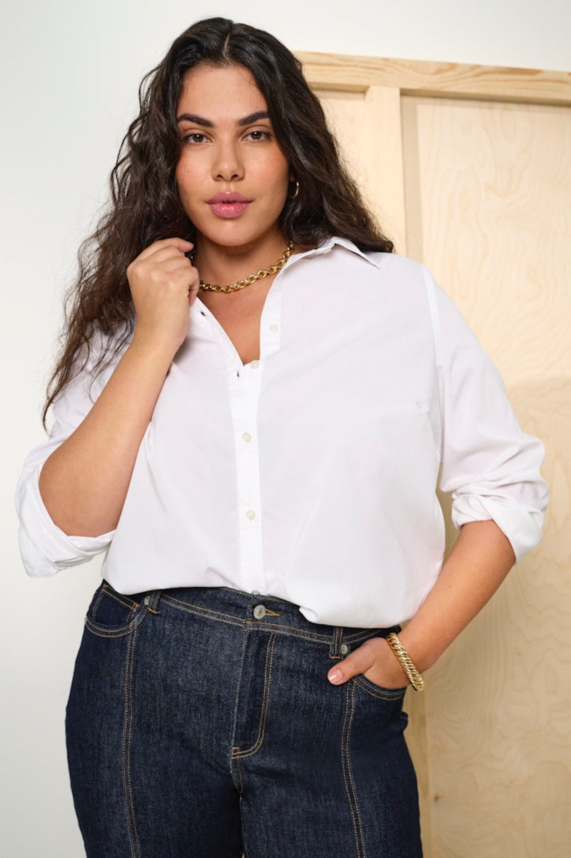 Only Carmakoma Stretchy shirte white