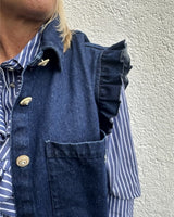 Gaspar Malmø denim waistcoat blue