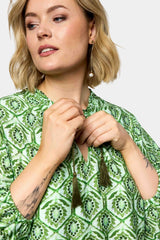 Gozzip Una dress green print