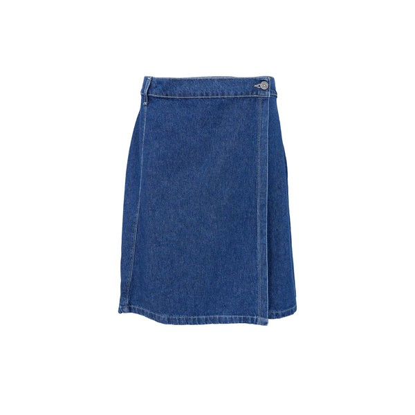 Black Colour short  wrap skirt blue denim