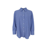 Black Colour Starry simili shirt blue stripe