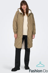 Only Carmakoma Sandy quilt coat brown