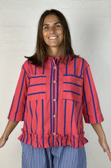Gaspar Vigo stripe shirt pink