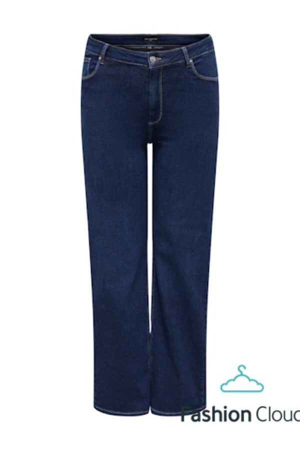 Only Carmakoma Willy jeans wide legs dark blue denim