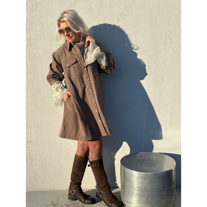 Gaspar Memphis dress taupe