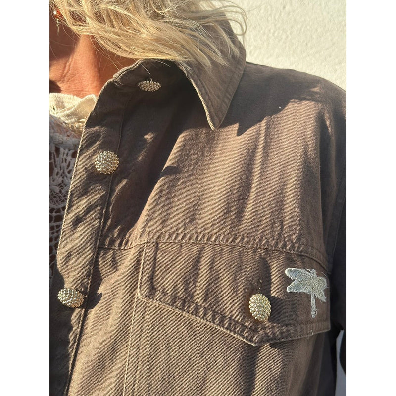 Gaspar Memphis dress taupe