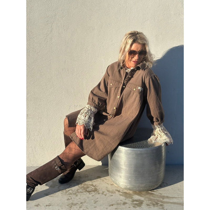 Gaspar Memphis dress taupe