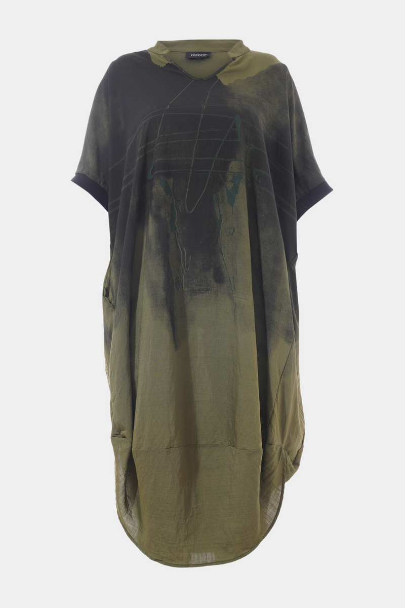 GOZZIP Kara dress olive