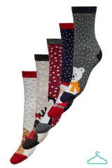 Only Carmakoma christmas 5 pack socks