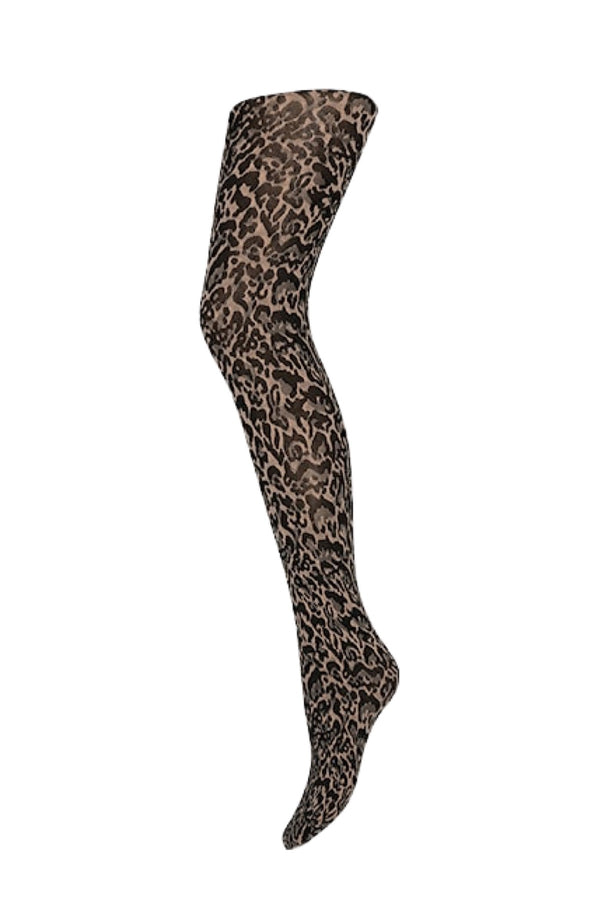 Decoy leopard nylon strømpebukser
