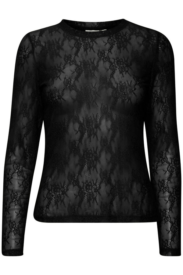 Ichi Journee mesh blouse black