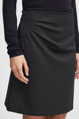 Ichi Kate lurex skirt black