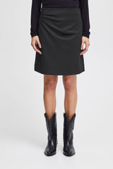 Ichi Kate lurex skirt black