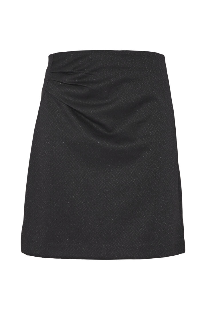 Ichi Kate lurex skirt black